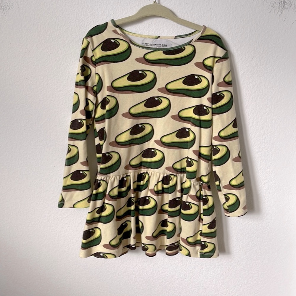Sleep no more avocado dress 4-6T